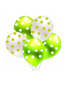 mk trade Balony białe i zielone w kropki 5szt B439 - nr 1