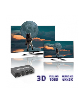 qoltec Rozdzielacz aktywny Splitter HDMI v. 1.4 | 1x2