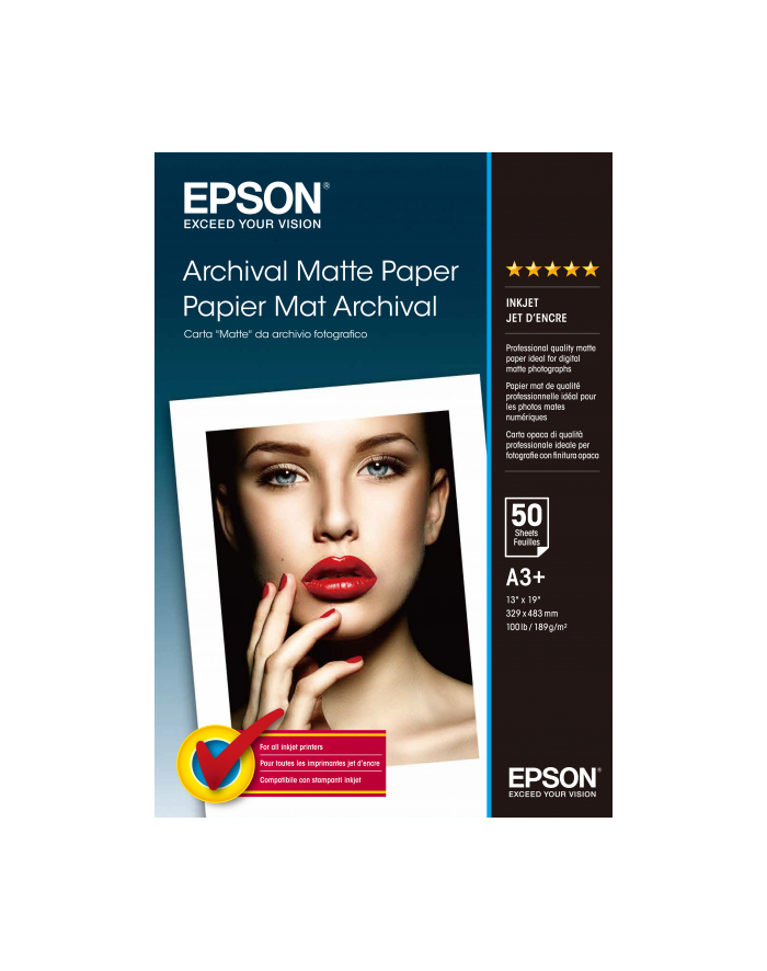 epson Papier $ Archival Matte Paper 50 Arkuszy 192 g/m  A3+ główny