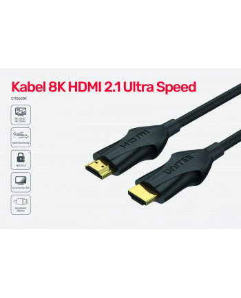 UNITEK C11060BK-3M Cable HDMI v.2.1 4K 120HZ 8K 60HZ 3M