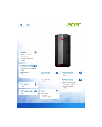 acer Desktop Nitro 50 N50-620 i5-11400F/16/RTX3060/512