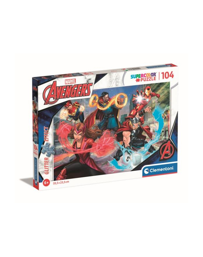 Clementoni Puzzle 104el brokatowe Avengers. Marvel 20347 główny