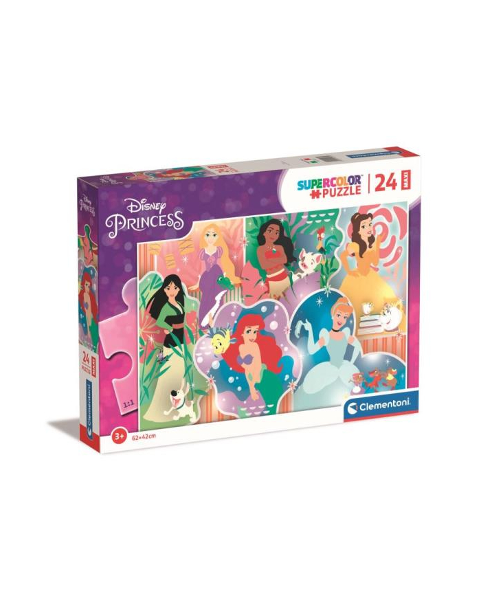 Clementoni Puzzle 24el Maxi podłogowe Princess. Księżniczki 24232 główny