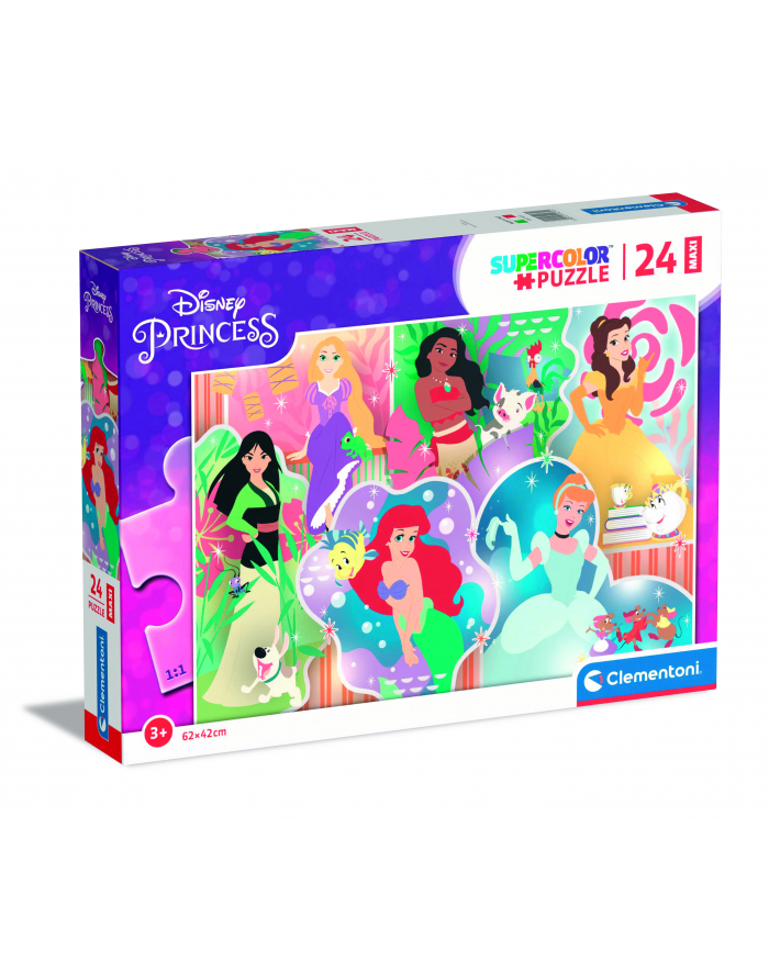 Clementoni Puzzle 24el Maxi podłogowe Princess. Księżniczki 24232 główny