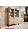 cama meble Witryna LOTTA 120 2D4S wotan + czarny mat - nr 4