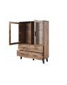 cama meble Witryna LOTTA 120 2D4S wotan + czarny mat - nr 6