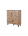 cama meble Komoda LOTTA 110 2D4S wotan + czarny mat - nr 5