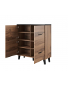 cama meble Komoda LOTTA 110 4D wotan + czarny mat - nr 6