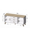 cama meble Komoda LOTTA 150 2D3S wotan + czarny mat - nr 7