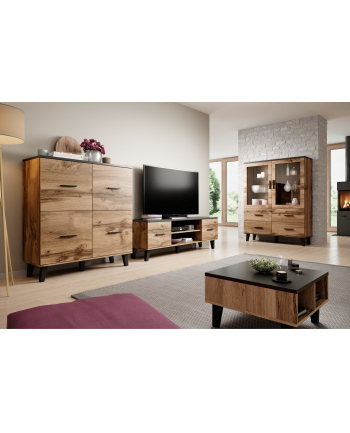 cama meble Zestaw LOTTA1 RTV1602D2K+WIT+KOM1104D+ ŁAW60 W/CZ