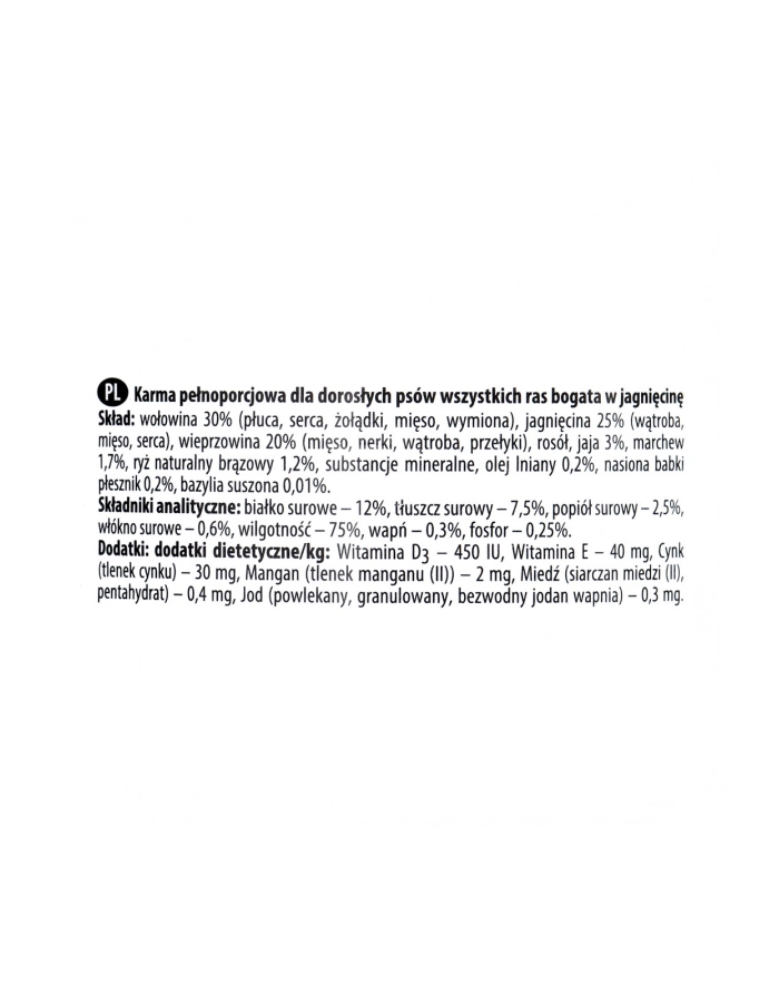 DOLINA NOTECI Premium bogata w jagnięcinę - mokra karma dla psa - 400g główny