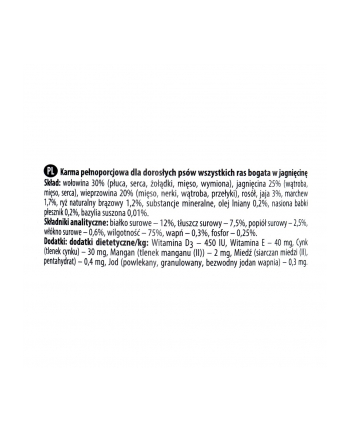 DOLINA NOTECI Premium bogata w jagnięcinę - mokra karma dla psa - 400g