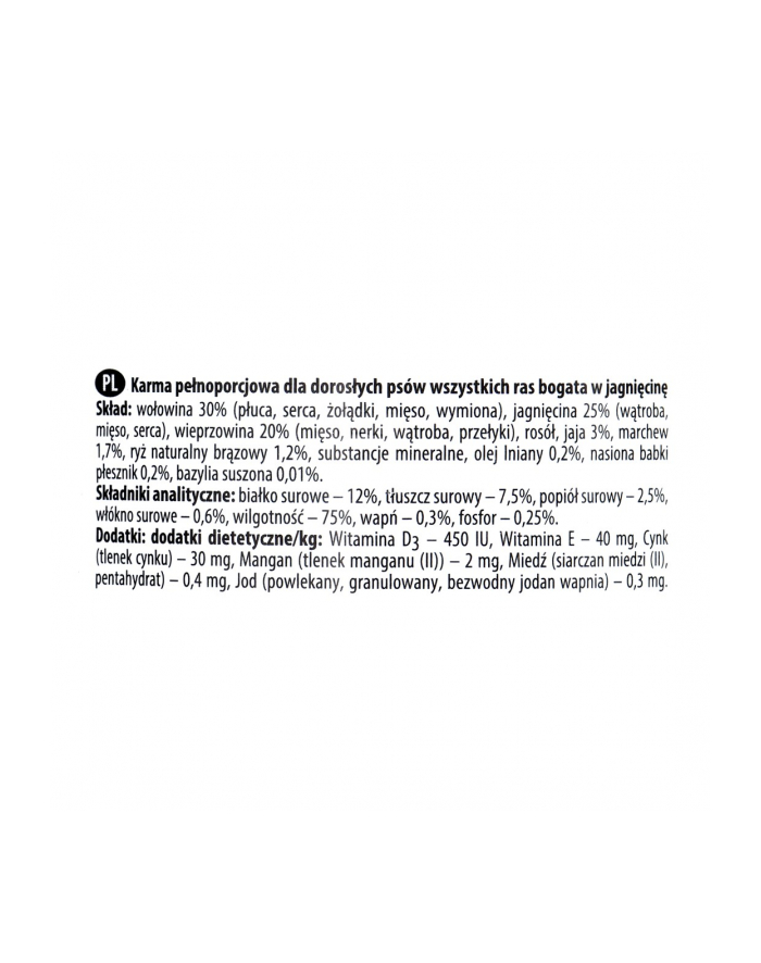 DOLINA NOTECI Premium bogata w jagnięcinę - mokra karma dla psa - 400g główny