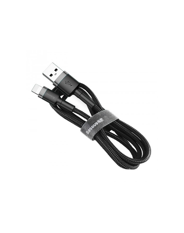 BAS(wersja europejska)S KABEL LIGHTNING USB 2 4A 1M SZARO-CZARNY główny