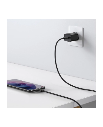 BAS(wersja europejska)S ŁADOWARKA SIECIOWA Z KABLEM USB-C DO USB-C TZCCSUP-L01 SUPER SI 1C 25W CZARNA