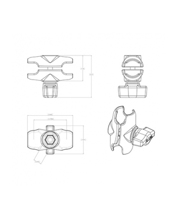 ram mounts RAM MOUNT ramię montażowe o dł 6 cm RAM-B-201U-A nr 2