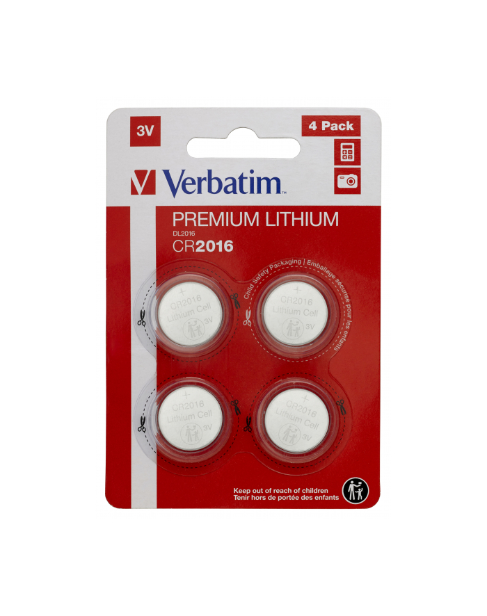 VERBATIM BATERIA LITOWA CR2016 (4 SZT BLISTER) 49531 główny