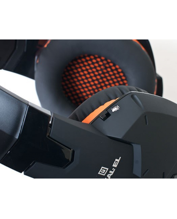 Słuchawki gamingowe REAL-EL GDX-7700 SURROUND 71 (Kolor: CZARNY-orange  z wbudowanym mikrofonem)