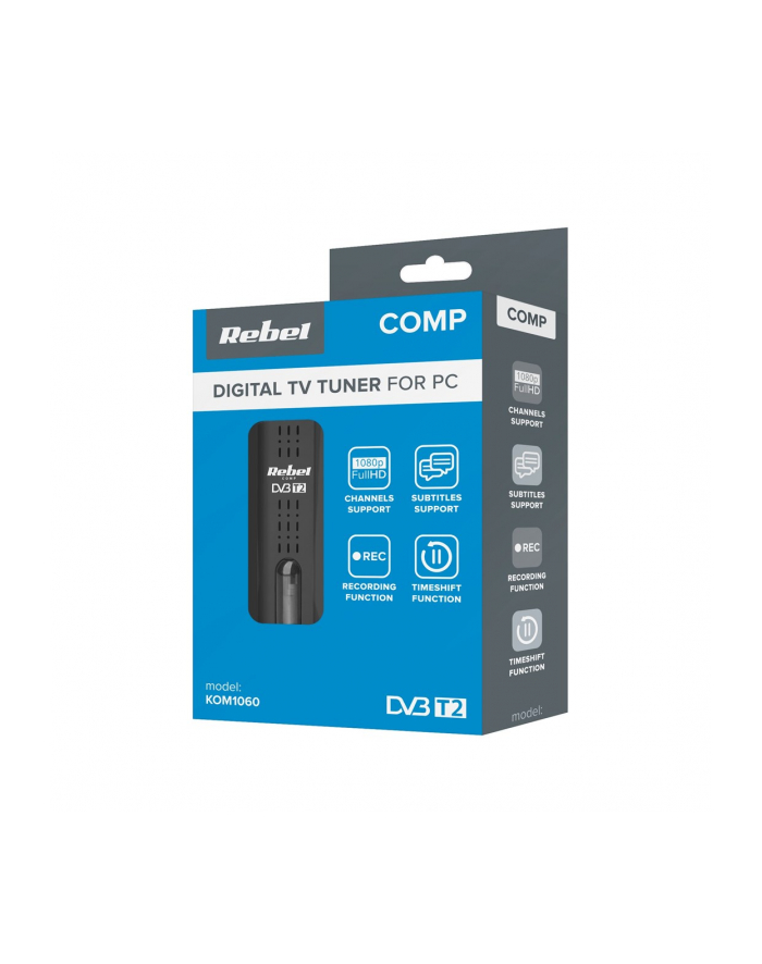 REBEL COMP TUNER CYFROWY USB DVB-T2 H265 HEVC główny