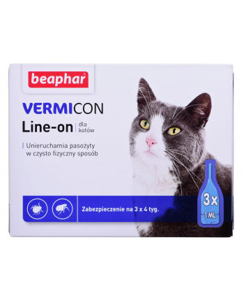 Beaphar krople przeciw pasożytom dla kota 3x1ml