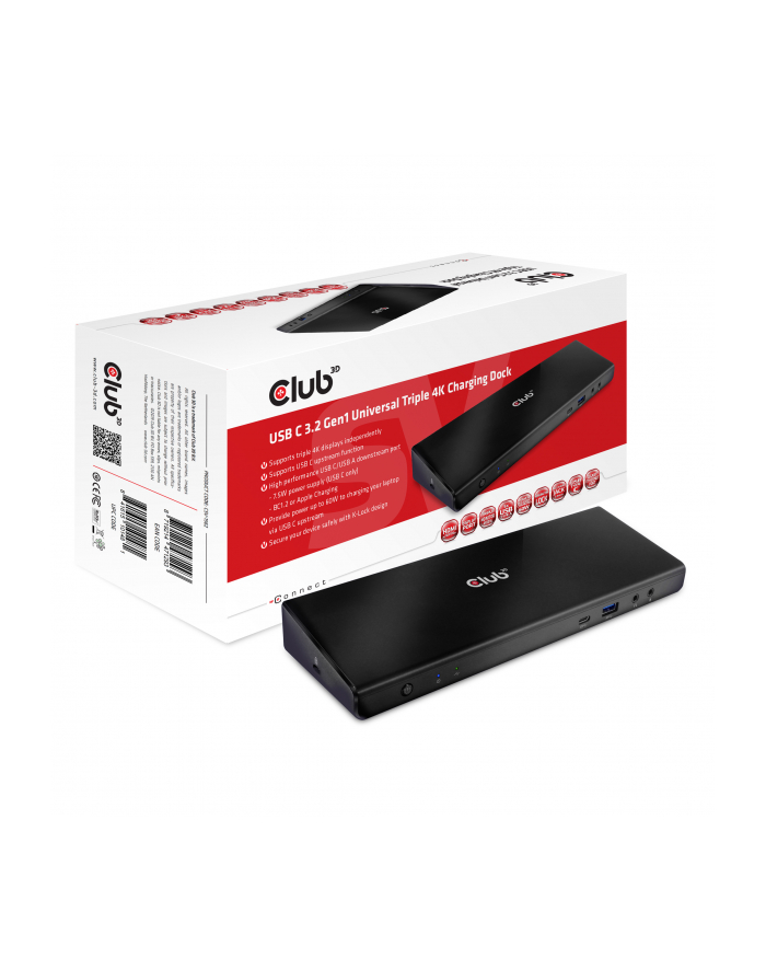 club 3d Stacja dokująca Club3D CSV-1562 (Triple 4K Charging Dock USB-C) główny