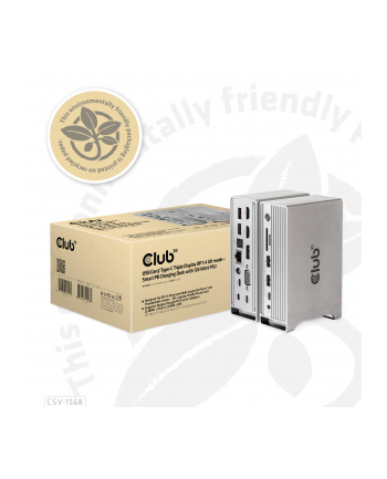 club 3d Stacja dokująca Club3D CSV-1568 (USB Gen2 Type-C Triple Display DP Alt mode + Displaylink™ Dynamic PD Charging Dock with 120 Watt PS) nr 2