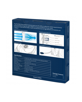arctic cooling Wentylator ARCTIC P14 PWM (White/Transparent)