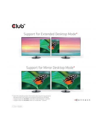 club 3d Hub Club3D CSV-1593 (USB 32 Gen1 Type-C 8-in-1 hub with 2x HDMI™  2x USB-A  RJ45  SD/Micro SD card slots and USB Type-C female port)