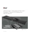 club 3d Stacja dokująca Club3D CSV-1566 (USB Gen1 Type-C Triple Display DP Alt mode + Displaylink™ Dynamic PD Charging Dock with 120 Watt PS) - nr 51