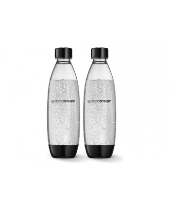 sodastream 1 Litrowe butelki Fuse - Czarne Dwupak do zmywarki