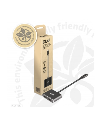 club 3d Spliter Club3D CSV-1552 (MST hub USB32 Gen2 Type-C(DP™ Alt-Mode) to DisplayPort™ + HDMI™ 4K60Hz M/F)