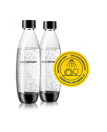 sodastream 1 Litrowe butelki Fuse - Czarne Dwupak do zmywarki