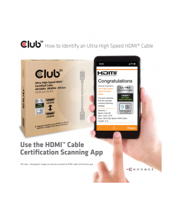 club 3d Kabel Club3D CAC-1375 (Ultra High Speed HDMI™ Certified Cable 4K120Hz 8K60Hz 48Gbps M/M 5m) nr 2