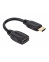 MANHATTAN PRZEDŁUŻACZ KABEL HDMI-HDMI 20 M/F 20CM - nr 9