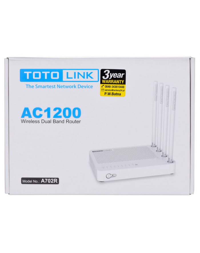 TOTOLINK A702R AC1200 WIRELESS DUAL ROUTER główny