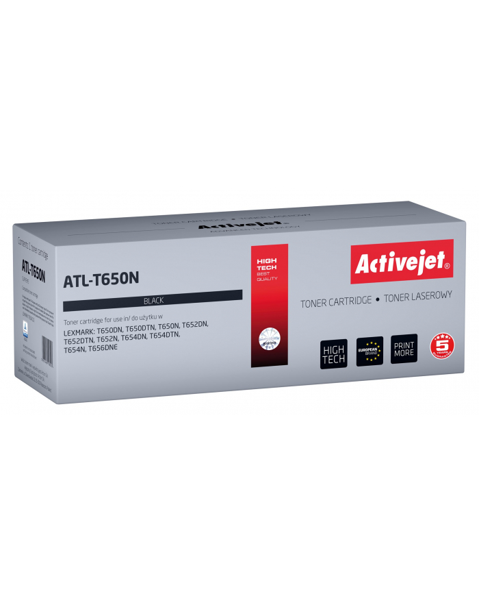 Toner Activejet ATL-T650N (zamiennik LEXMARK T650A11E; Supreme; 6000 stron; czarny) główny