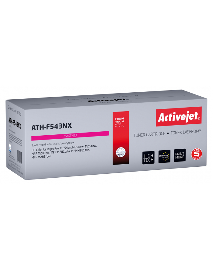 Toner Activejet ATH-F543NX (zamiennik HP 540 CF543X; Supreme; 2500 stron; purpurowy) główny