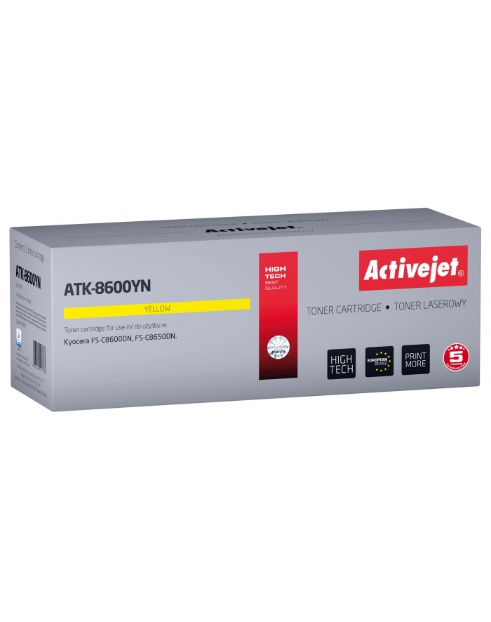 Toner Activejet ATK-8600YN (zamiennik Kyocera TK-8600Y; Supreme; 20000 stron; żółty) główny