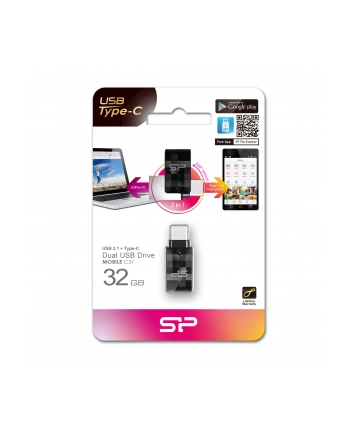 Pendrive Silicon Power Mobile C31 32GB USB 32 Typ-A  Typ-C Czarny