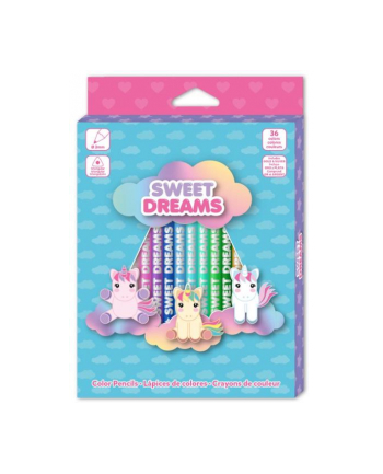 Kredki trójkątne 36 kolorów Sweet Dreams KL11246 Kids Euroswan