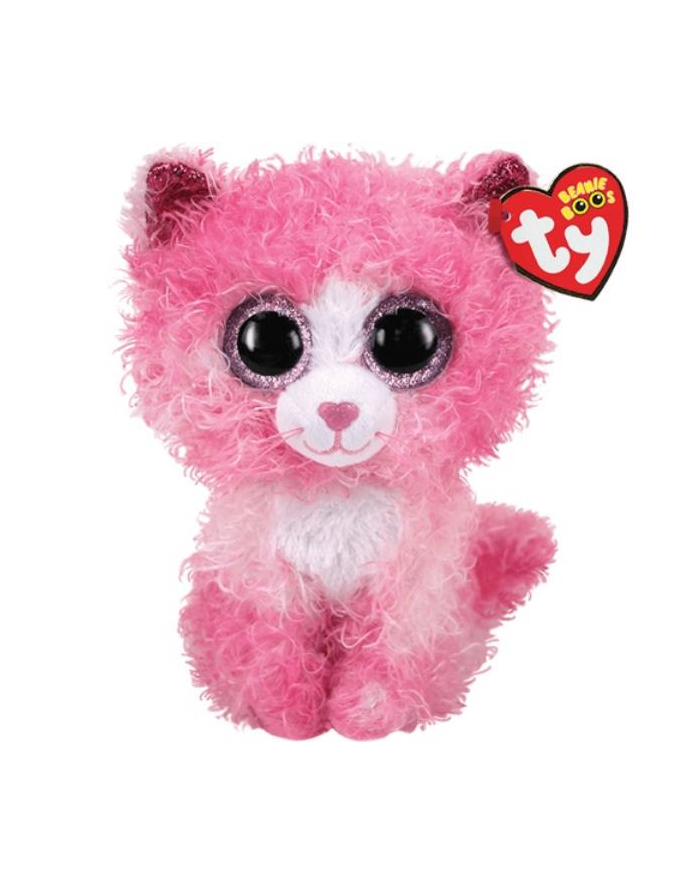 ty inc. TY Beanie Boos REAGAN - różowy kot z kręconymi włosami 24cm, średni 36479 główny