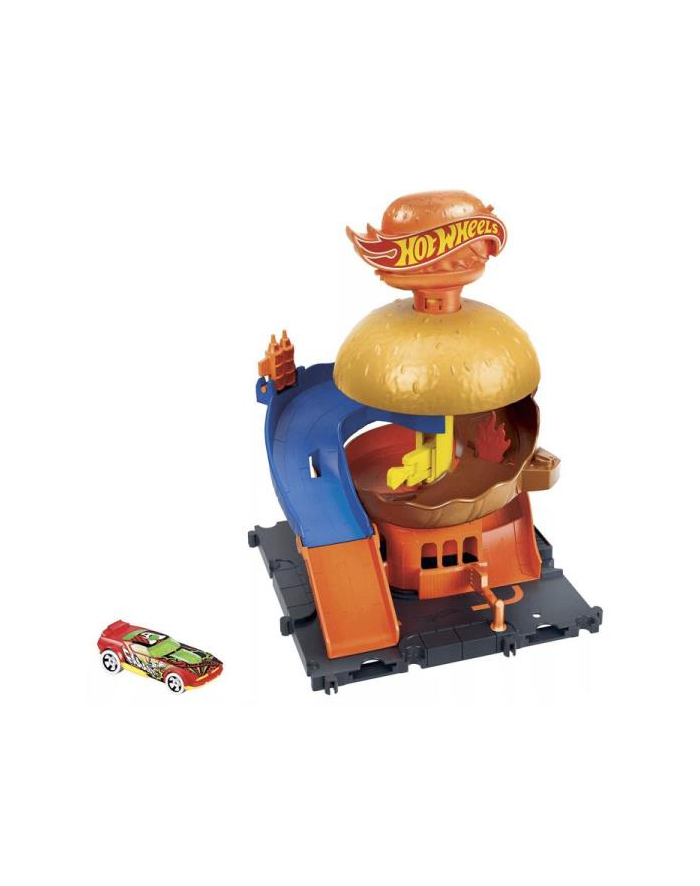 Hot Wheels City Mały zestaw Rajdowa burgerownia HDR26 HDR24  MATTEL główny