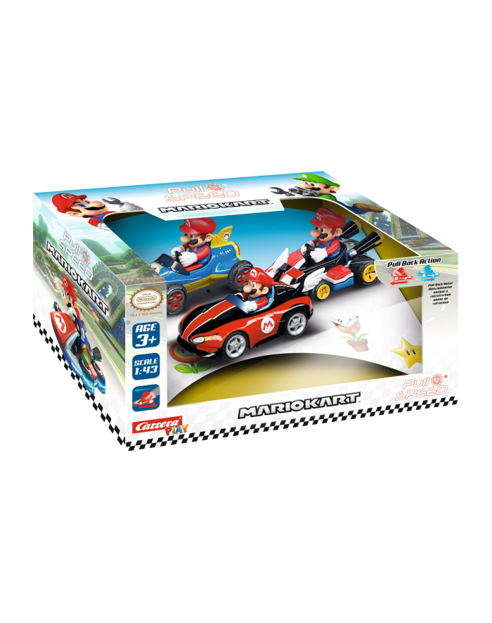 stadlbauer Samochód Mario Kart Mario 3pack (Wii, MK8, Mach 8) 13016 Carrera główny