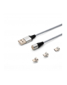 SAVIO CL-153 USB - USB Type C Micro and Lightning cable 3A 1m silver - nr 1