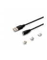 SAVIO CL-155 USB - USB Type C Micro and Lightning cable 3A 2m Kolor: CZARNY - nr 2