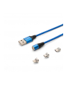 SAVIO CL-157 USB - USB Type C Micro and Lightning cable 3A 2m blue - nr 1