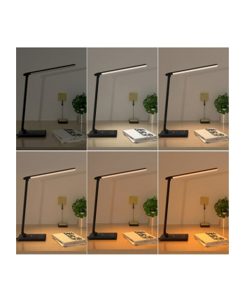 aukey LT-T10 Black lampa biurkowa LED dotykowa | 12W | 3000-6500K | 7 poziomów ściemniania | 5 trybów świecenia