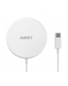 aukey LC-A1 White ładowarka bezprzewodowa MagSafe Qi 15W USB C - nr 1