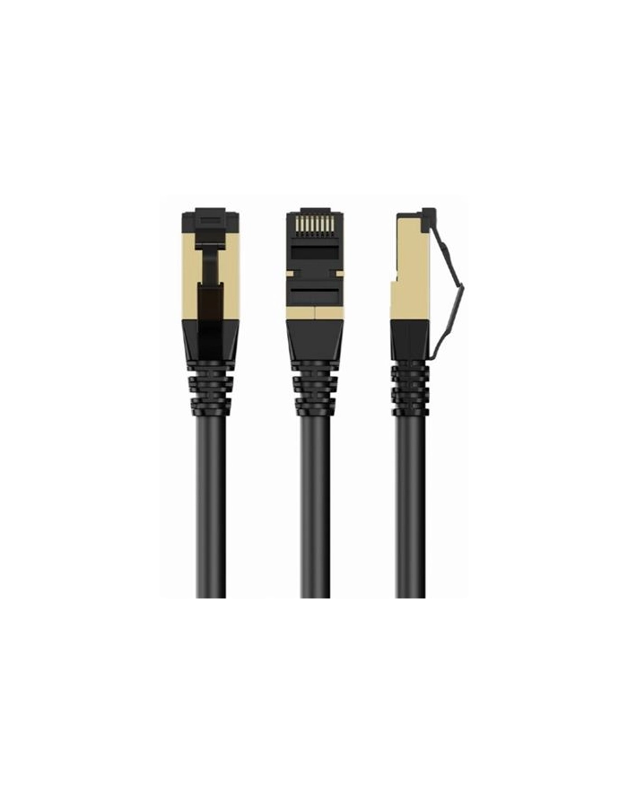 GEMBIRD PP8-LSZHCU-BK-0.5M S/FTP Cat. 8 LSZH patch cord Kolor: CZARNY 0.5m główny