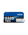 BROTHER TN2320 TWIN-pack Kolor: CZARNY toners BK 2600pages/cartridge - nr 16